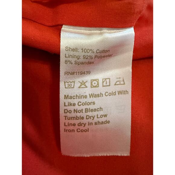 Julie Brown New York Orange Fall Floral A Line Skirt size Large - Picture 5 of 6